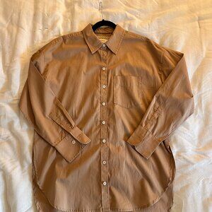 Anthropologie Maeve the bennett button down shirt Gold XS